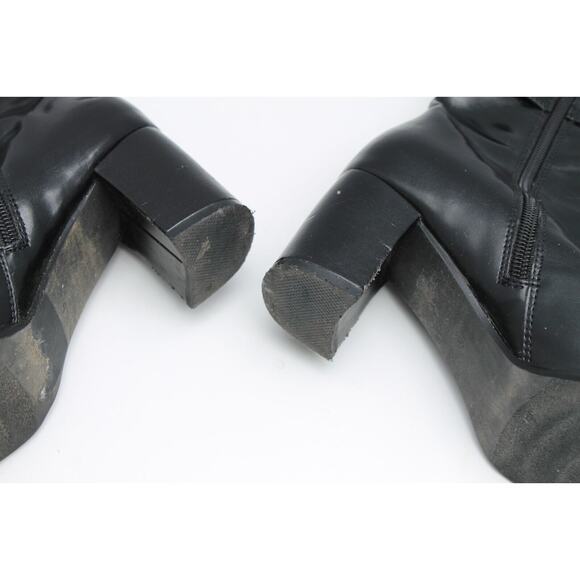 Aquatherm By Santana Boots Womens 6 M Black Ankle Round Toe Heels Mid Top Zip - Picture 9 of 12